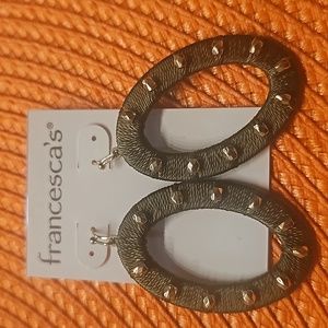 Olive green earrings